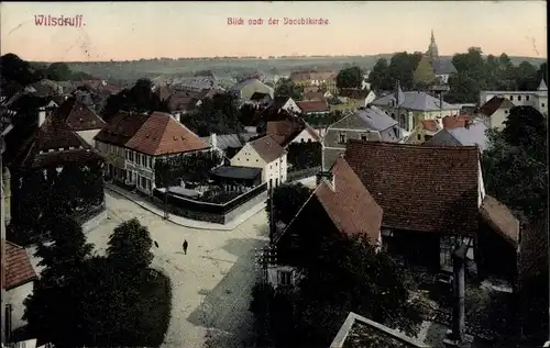 Ak Wilsdruff in Sachsen, Blick nach der Jacobikirche