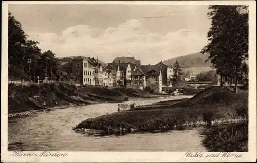 Ak Hann. Münden in Niedersachsen, Fulda, Werra