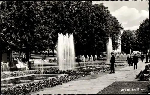 Ak Bad Eilsen Niedersachsen, Kurpark, Springbrunnen