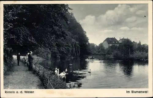Ak Rinteln an der Weser, Blumenwall