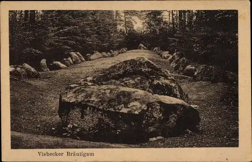 Ak Visbek Visbeck in Oldenburg, Visbecker Bräutigam, Felsen