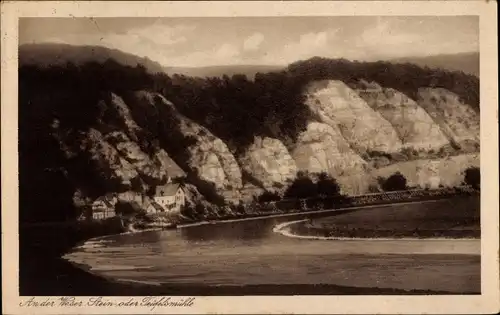 Ak Pegestorf an der Weser, Steinmühle, Teufelsmühle