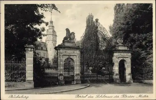 Ak Bückeburg im Kreis Schaumburg, Portal des Schlosses der Fürstin Mutter