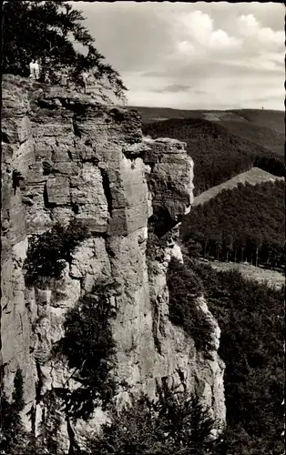 Ak Süntel Hessisch Oldendorf an der Weser, Blick vom Hohenstein zum Süntel