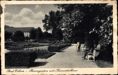 Ak Bad Eilsen Niedersachsen, Rosengarten, Kurmittelhaus