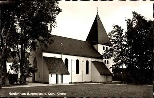 Ak Nordenham in Oldenburg Niedersachsen. kath. Kirche