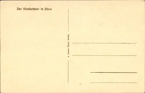 Ak Ihlow Oberbarnim Märkisch Oderland, Klosterteich