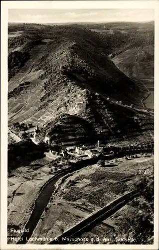 Ak Mayschoß an der Ahr, Hotel Lochmühle, Luftaufnahme