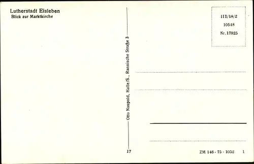Ak Lutherstadt Eisleben, Marktkirche