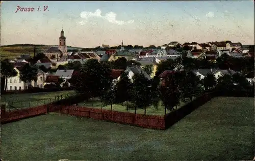 Ak Pausa im Vogtland, Gesamtansicht