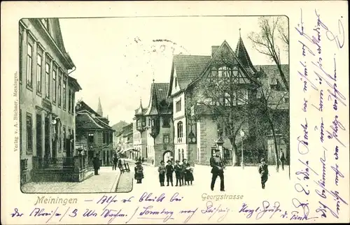 Ak Meiningen in Thüringen, Georgstraße