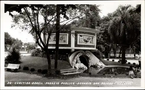 Ak Curitiba Brasilien, Passeio Publico, Aguario dos Peixes