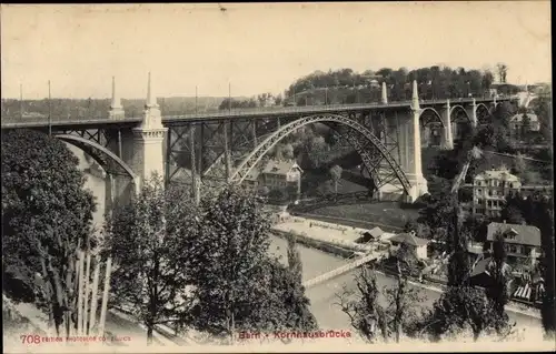 Ak Bern Stadt Schweiz, Kornhausbrücke