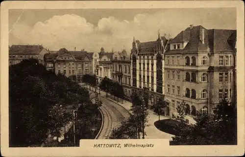 Ak Katowice Kattowitz Oberschlesien, Wilhelmsplatz