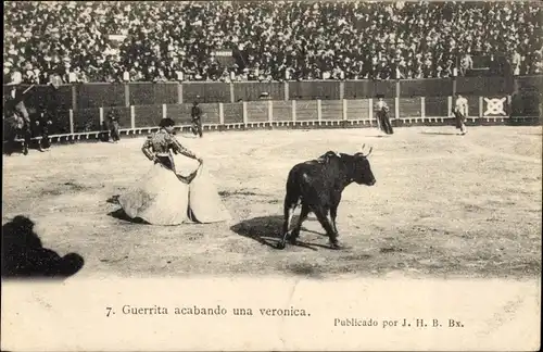 Ak Bullfight, Guerrita beendet eine Veronica