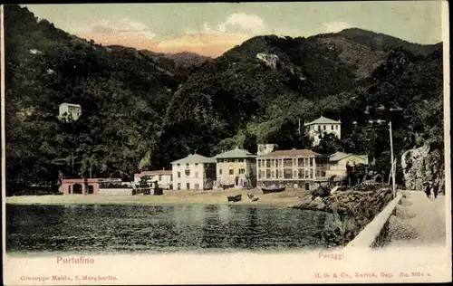 Ak Portofino Liguria, Paraggi, Blick auf den Ort
