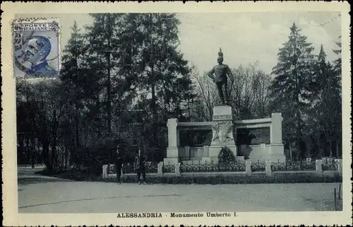 Ak Alessandria Piemonte, Monument von Umberto I.
