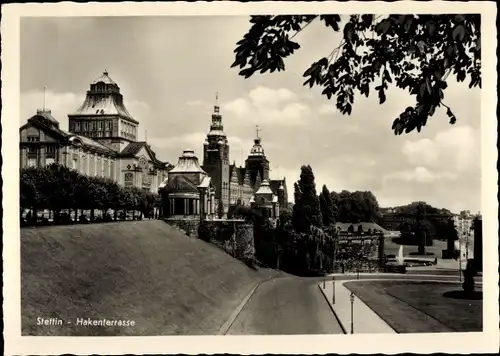 Ak Szczecin Stettin Pommern, Hakenterrasse