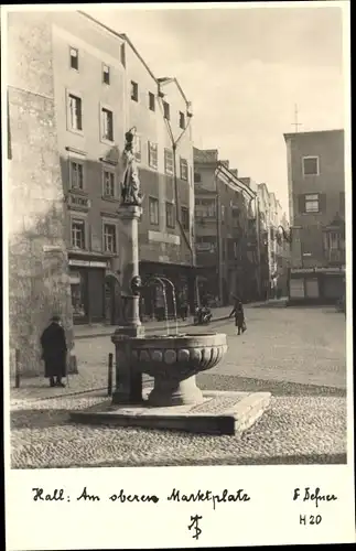 Ak Hall in Tirol, Am oberen Marktplatz