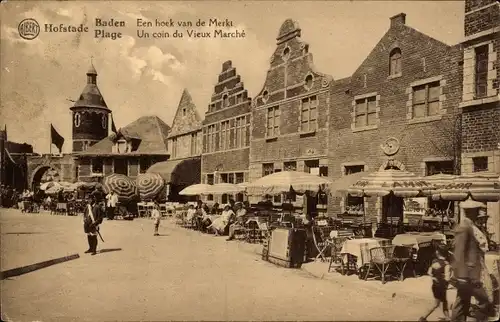 Ak Hofstade Flämisch-Brabant, Eine Ecke des Alten Marktes, Teilansicht der Stadt