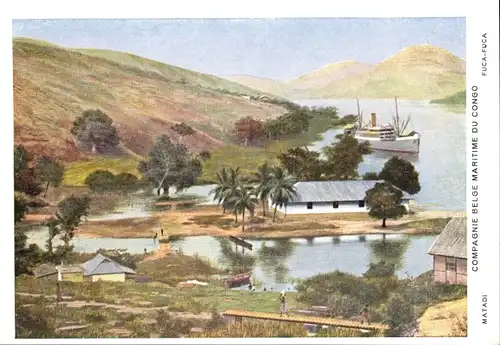 Ak Matadi RD Congo Zaire, Belgische Seefahrtsgesellschaft