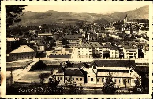 Ak Banská Bystrica Besztercebánya Neusohl Slowakei, Totalansicht