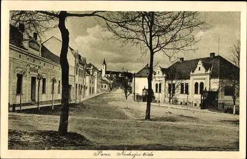 Ak Pacov Patzau Region Hochland, Platz, Straßenpartie