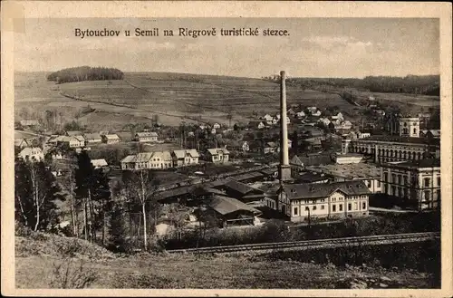Ak Semil Semily Region Reichenberg, Gesamtansicht