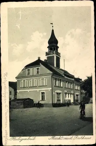 Ak Mamonowo Heiligenbeil Ostpreußen, Markt, Rathaus