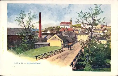 Künstler Litho Kopallik, F., Ústí nad Orlicí Wildenschwert Region Pardubice, Wildenschwert