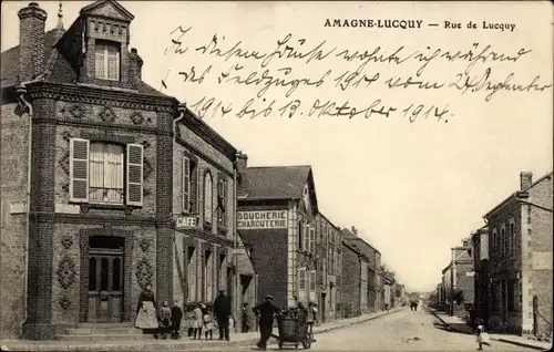 Ak Amagne Lucquy Ardennen, Rue de Lucquy