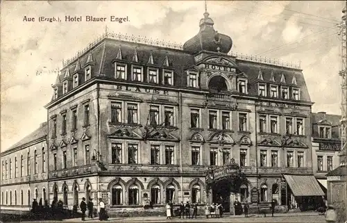 Ak Aue im Erzgebirge Sachsen, Hotel Blauer Engel
