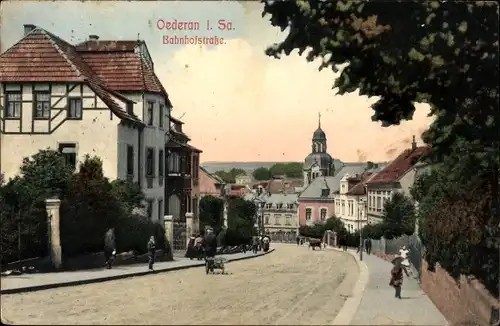 Ak Oederan Sachsen, Bahnhofstraße