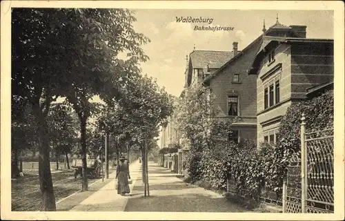 Ak Waldenburg in Sachsen, Bahnhofstraße