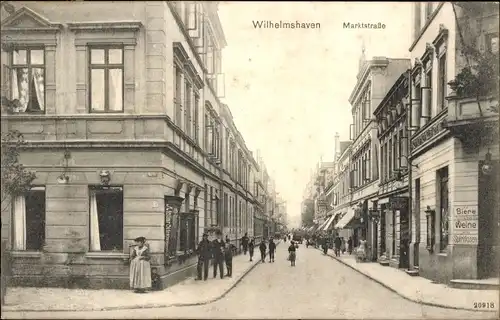 Ak Wilhelmshaven an der Nordsee, Marktstraße