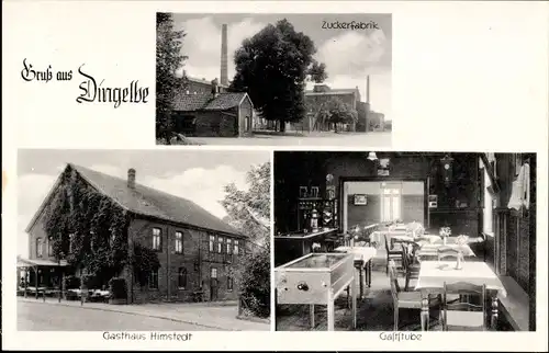 Ak Dingelbe Schellerten in Niedersachsen, Zuckerfabrik, Gasthaus Himstedt