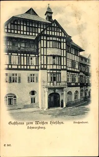 Ak Schwarzburg in Thüringen, Gasthaus zum Weißen Hirschen