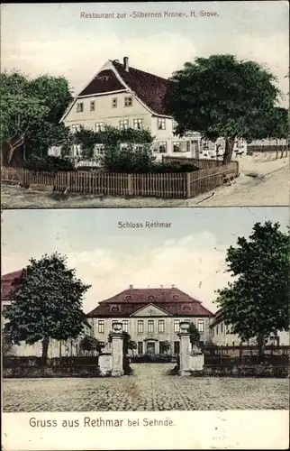 Ak Rethmar Sehnde Region Hannover, Restaurant zur Silbernen Krone, H. Grove