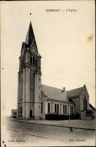 Ak Corbény Aisne, Kirche