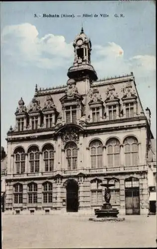 Ak Bohain Aisne, Rathaus
