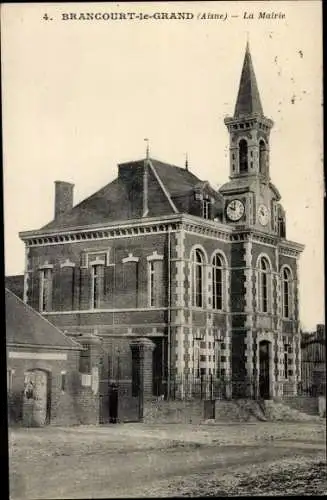 Ak Brancourt-le-Grand Aisne, Rathaus