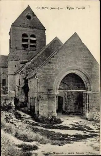 Ak Droizy Aisne, Kirche