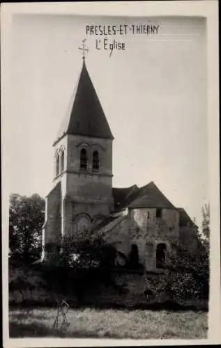 Ak Presles und Thierny Aisne, Kirche