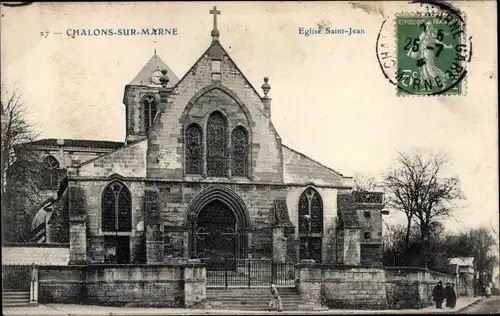 Ak Chalons sur Marne, Eglise Saint-Jean