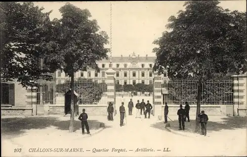 Ak Chalons sur Marne, Bezirk Forgeot, Artillerie