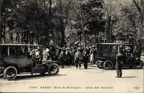 Ak Paris XVI, Bois de Boulogne, Allee des Acacias