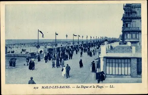 Ak Malo les Bains Nord, Strand, La Digue