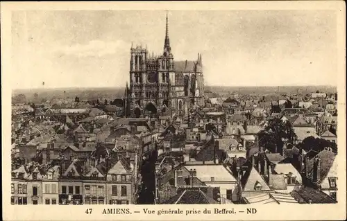 Ak Amiens Somme, Glockenturm, Kirche