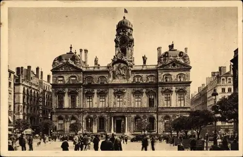 Ak Lyon Rhône, Rathaus