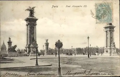 Ak Paris VII., Pont Alexandre III.